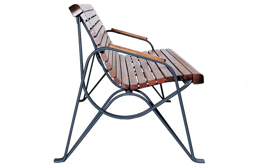 Euroform W Скамья из дерева с подлокотниками со спинкой Ambiente 53, 54, 55 - Вид №1