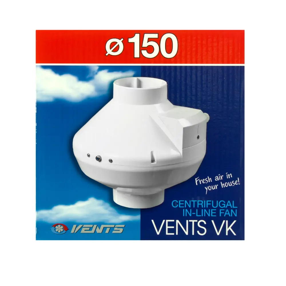 Вентилятор канальный центробежный Вентс D150 мм 46 дБ 460 м³/ч цвет белый STLM-2103634 - Вид №2