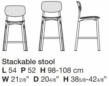 Kristalia Высокий табурет со спинкой Colander sun-id-1397177 - Вид №3