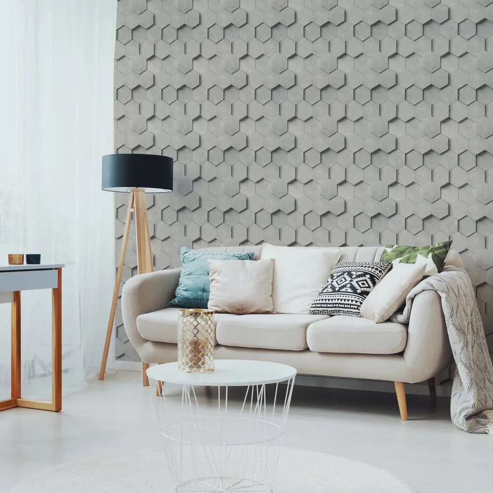 INSPIRE Art - Флизелиновые обои с геометрическим 3D-эффектом 83617767 STLM-0042870 - Вид №4