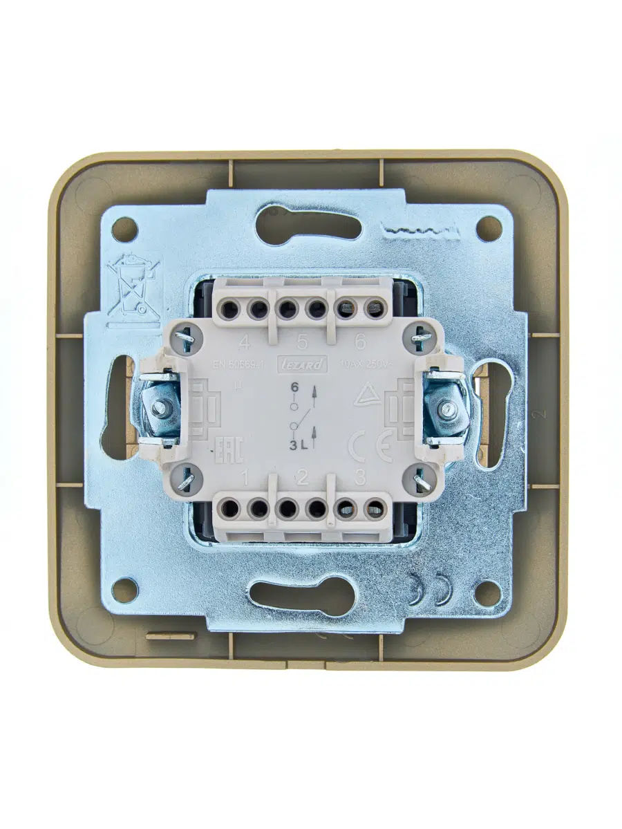 ASTI Выключатель золото LEZARD 7081-3636-100 - Вид №1