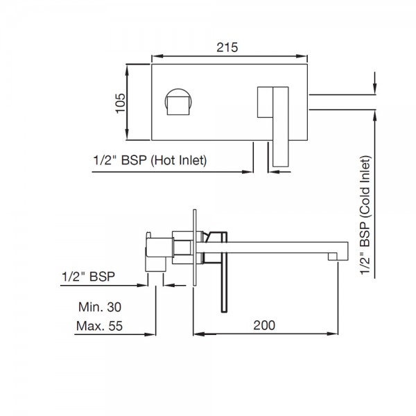 LEB-BLM-45233 Смеситель для раковины Artize Le Blanc Матовый черный  - Вид №1