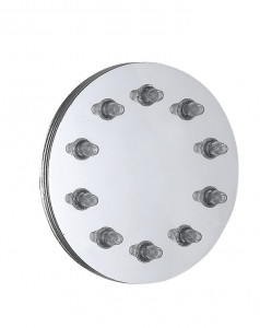 70867 / RO INOX Спрей для круглого корпуса из матовой нержавеющей стали 316, функция дождя. Bongio Wellness