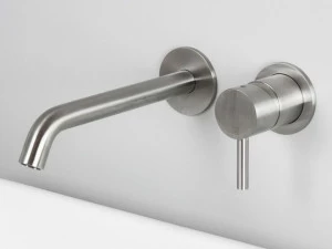 Super Inox Смеситель для умывальника настенный из нержавеющей стали на 2 отверстия Cave 0251197x