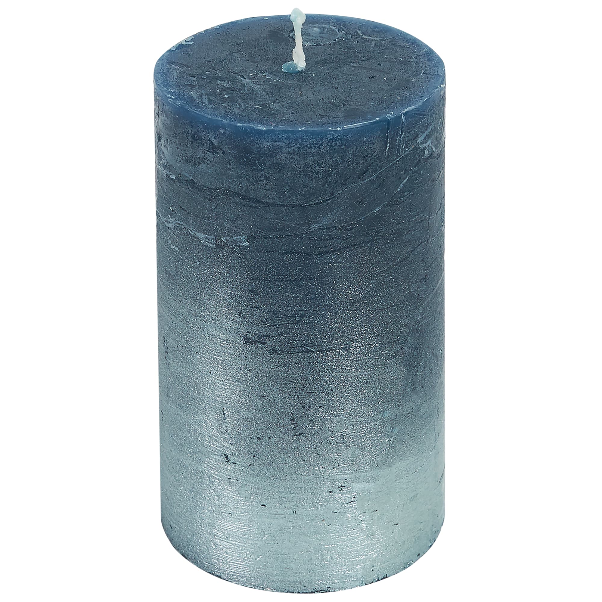 82407011 Свеча-столбик «Рустик», 7x13 см, цвет синий/серебро Santreyd 
