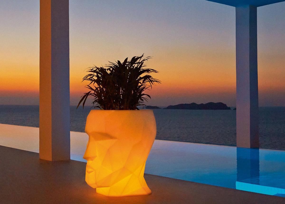 070593 Кашпо матовое светящееся LED RGBW Cable 100см Vondom Adan - Вид №5