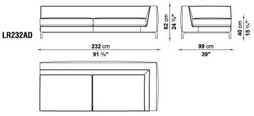 Maxalto Модульный угловой диван из ткани Lucrezia sun-id-1346409 - Вид №21