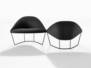 arper Санное кресло из ткани Colina