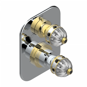 U1V-5600BE Ручки регулировки для термостата THG с переключателем на 3 выхода арт.5600AE Thg-paris Cheverny Хром/золото