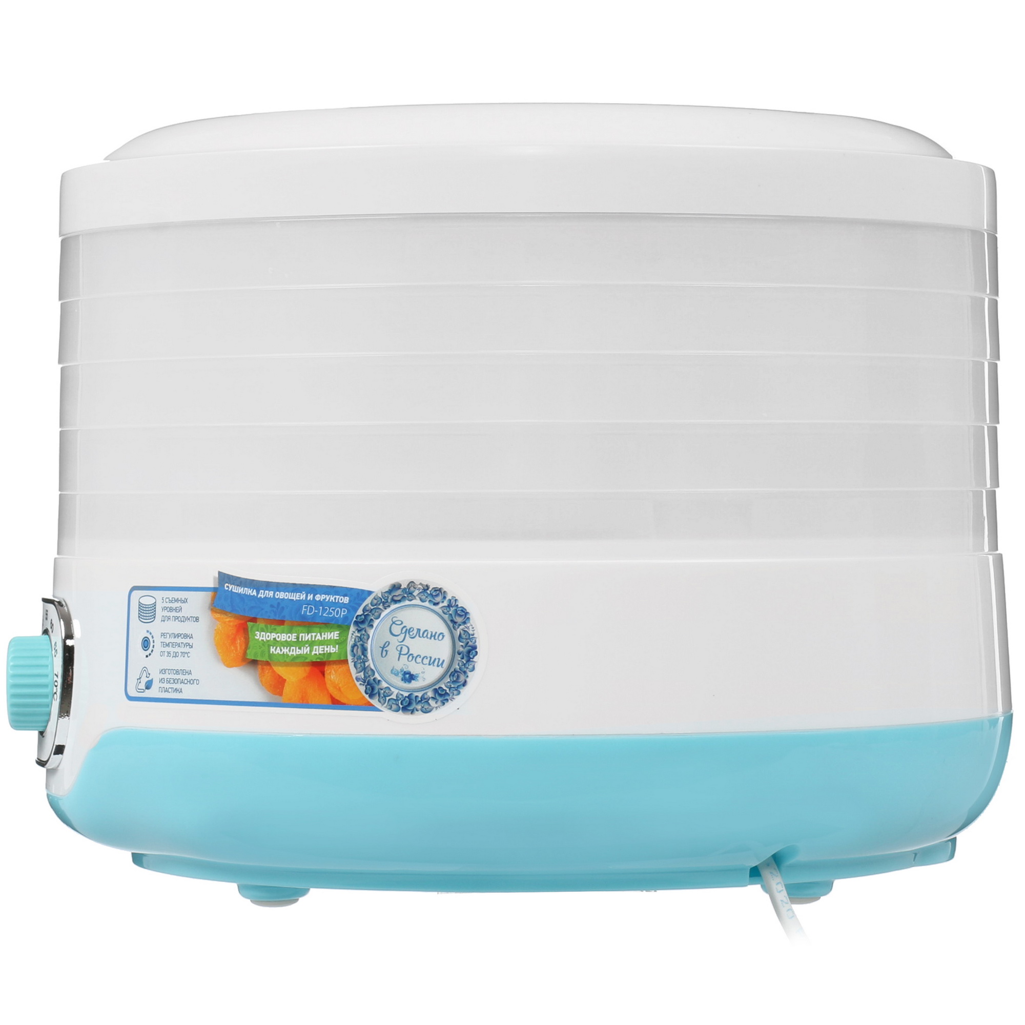 1623184 Сушилка для овощей и фруктов DEXP FD-1250P голубой STDN-0107511 - Вид №2