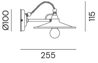 Il Fanale Бра из железа с фиксированным кронштейном Cantina 201.04.ff - Вид №2