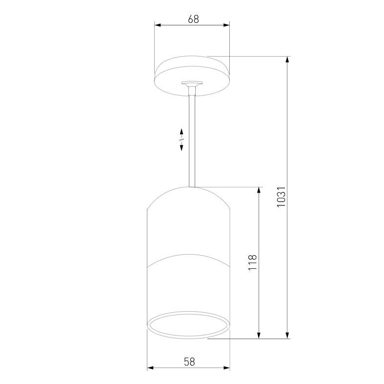 Подвесной светильник Eurosvet Mini Topper 50146/1 хром/белый EUROSVET MINI TOPPER 223283 Белый  - Вид №1