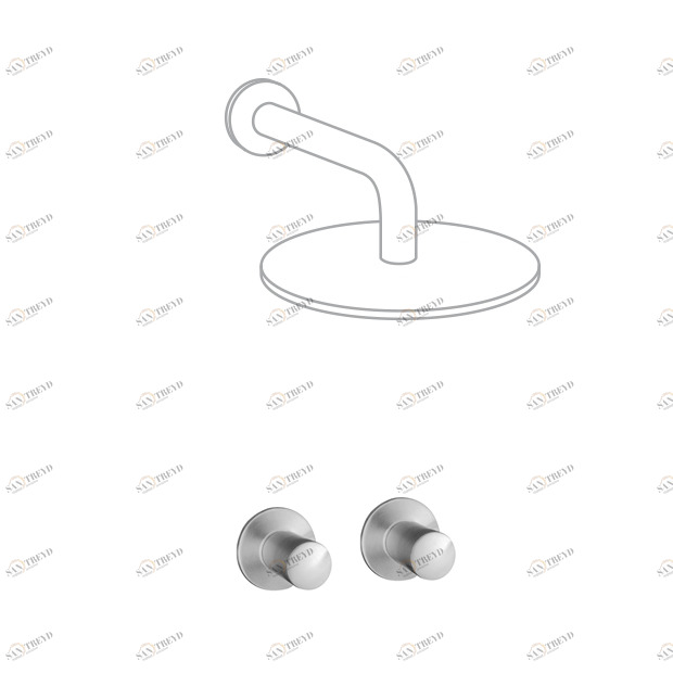 Оно. 90 42. Настенный смеситель для Sh. Quadrodesign Ono