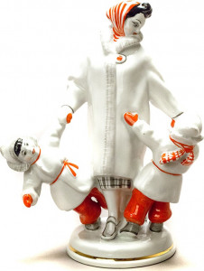 10618112 Дулевский фарфор Скульптура "Близнецы" Фарфор