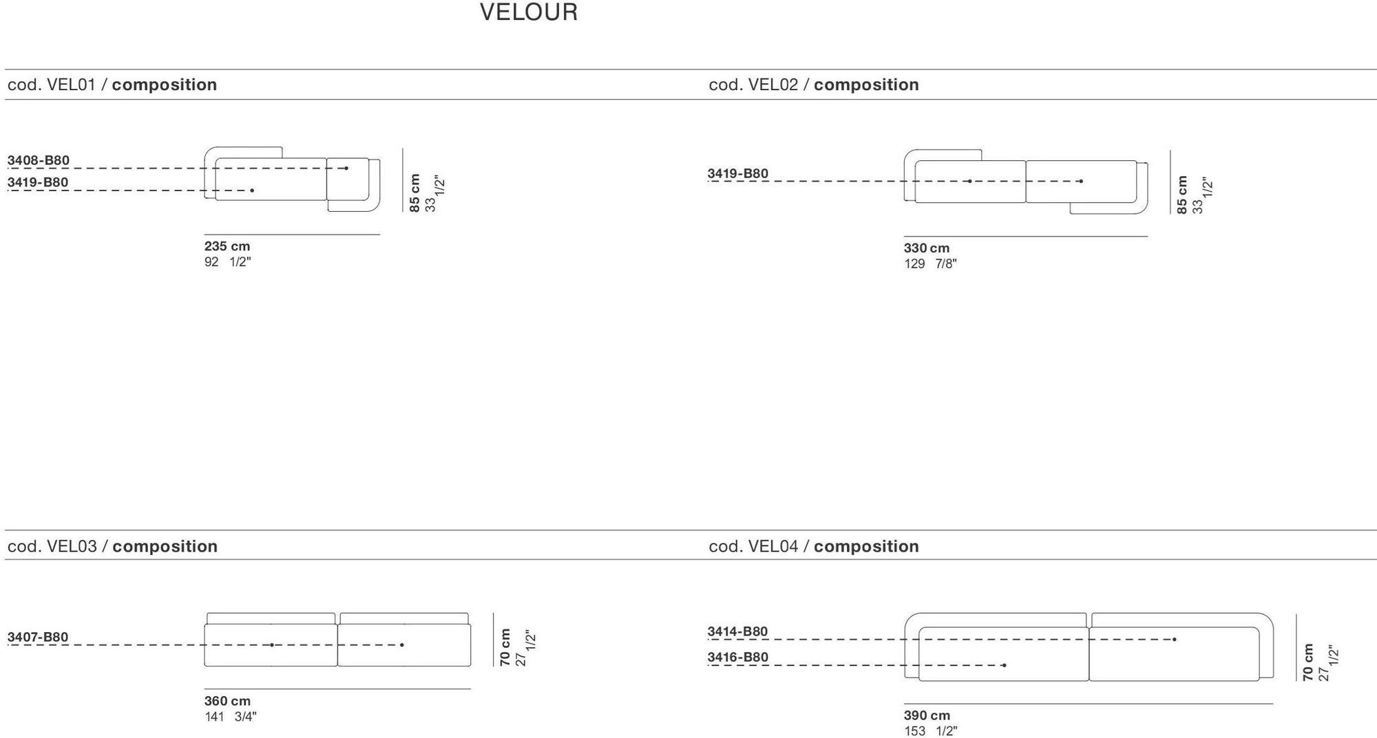 La Cividina Модульный диван на контракт Velour sun-id-1410658 - Вид №14