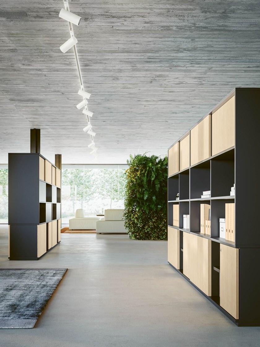 Sinetica Высокий модульный деревянный шкаф для офиса sun-id-1486271 - Вид №3