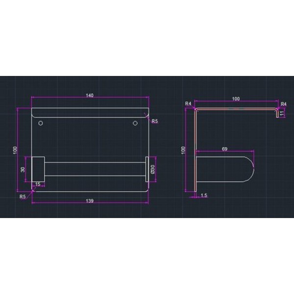 Бумагодержатель с полкой RUSH Edge ED77141White sun-id-561105 - Вид №1