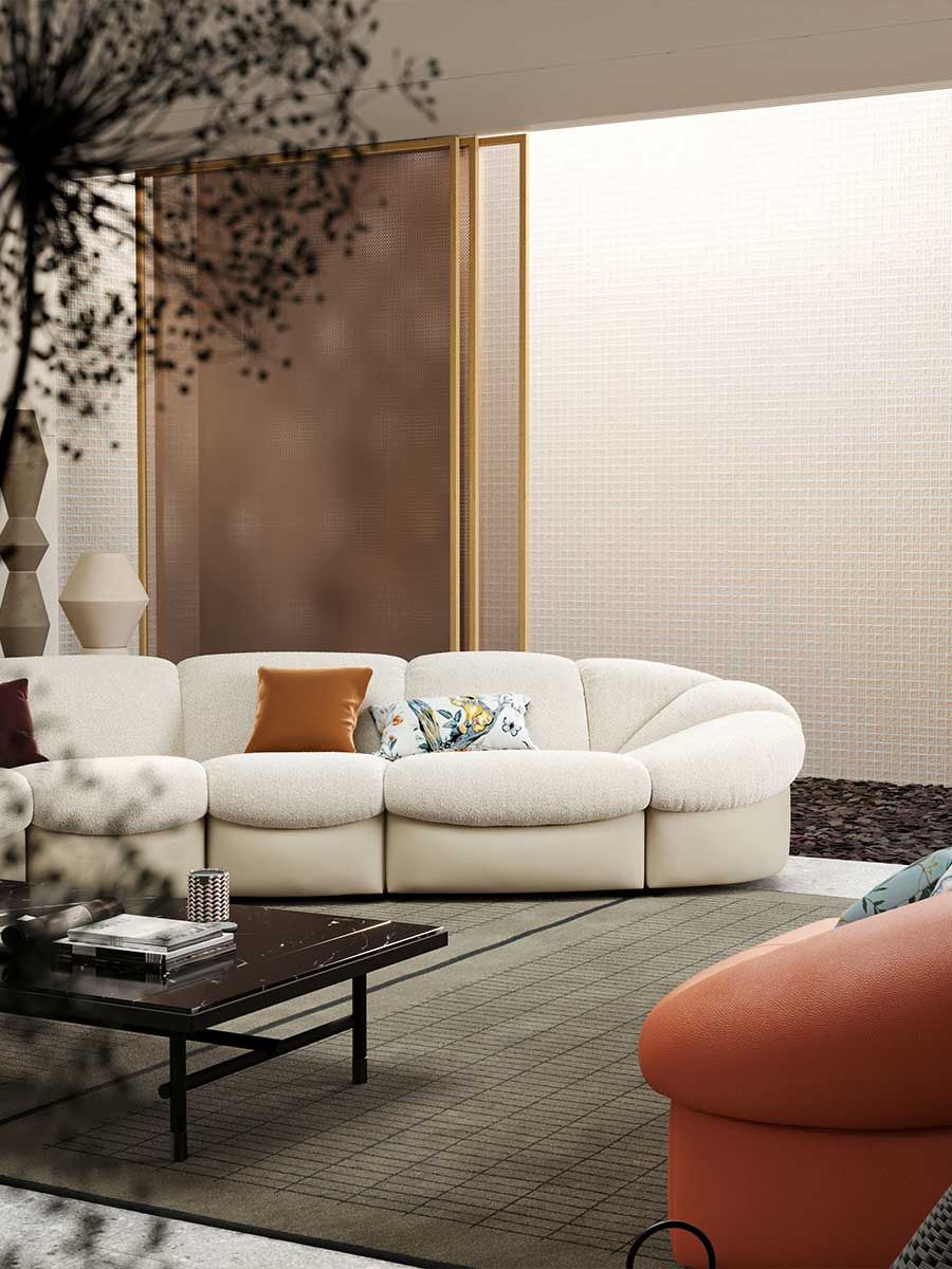 Кожаный модульный диван Poltrona Frau коллекция - диваны и кресла ARCH-00027966 - Вид №4