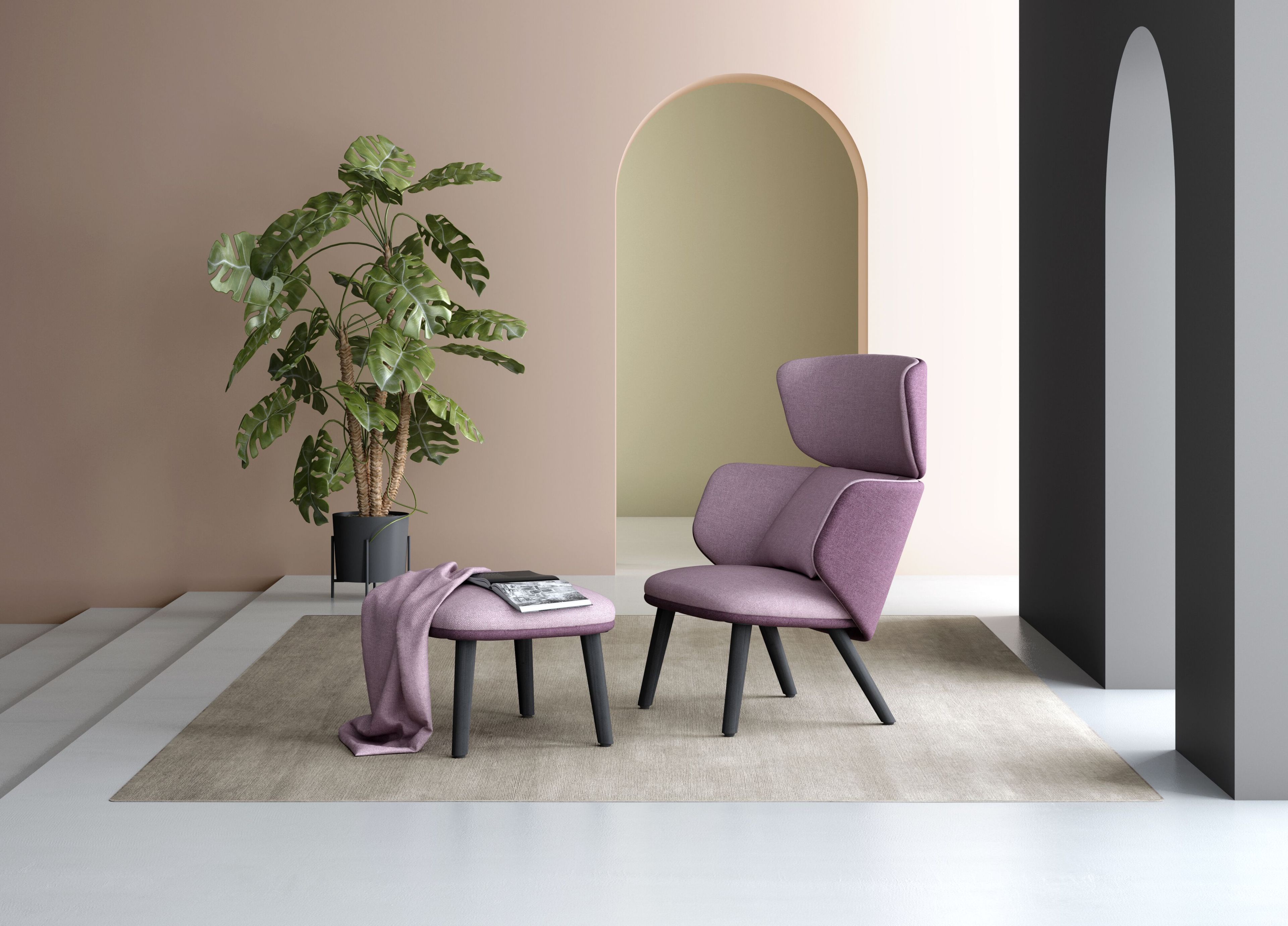 Тканевое кресло для контракта Leyform Alisè Lounge ARCH-00127452 - Вид №7