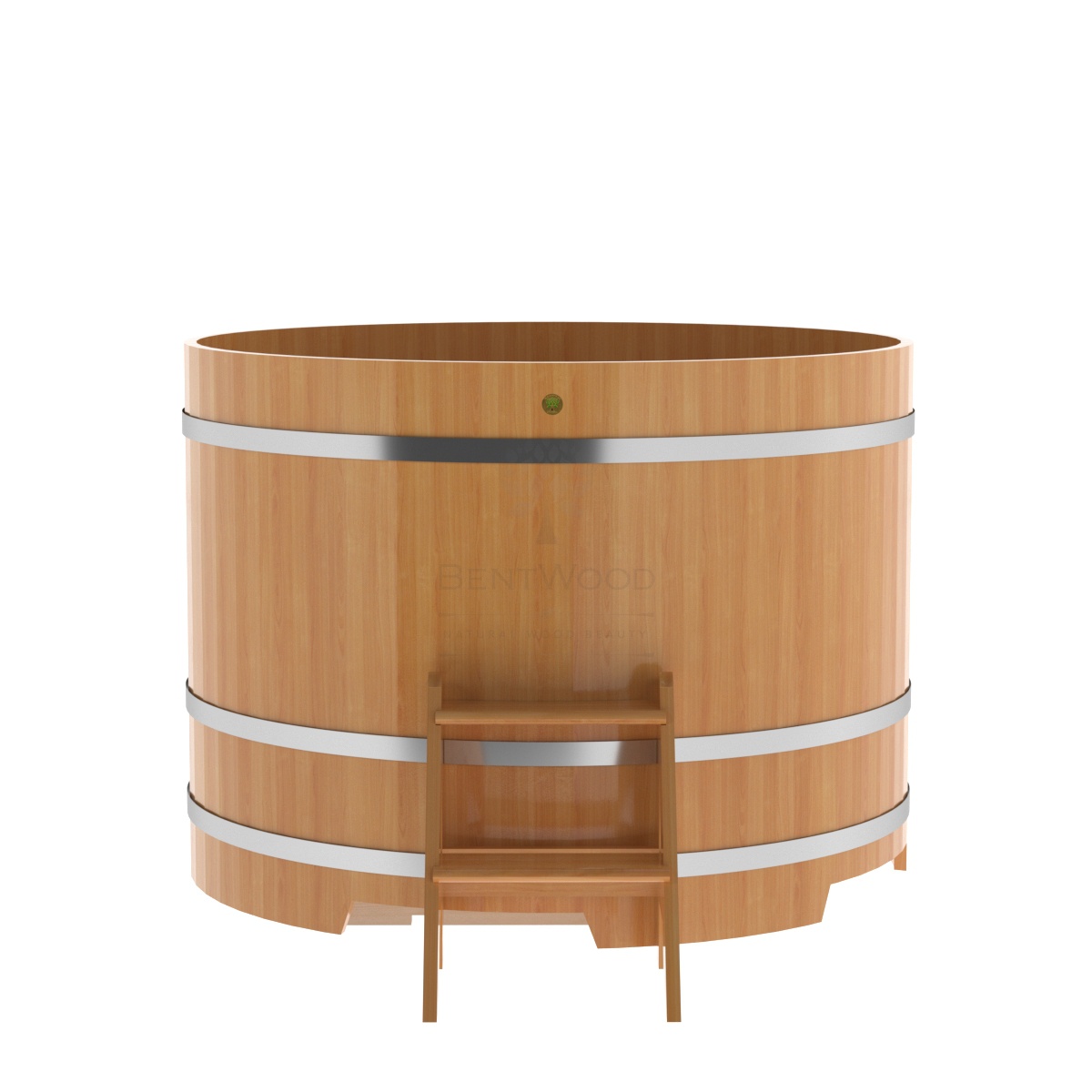 1205 Купель круглая из лиственницы d=1,50х1,1 натуральная премиум Alyarus  - Вид №3