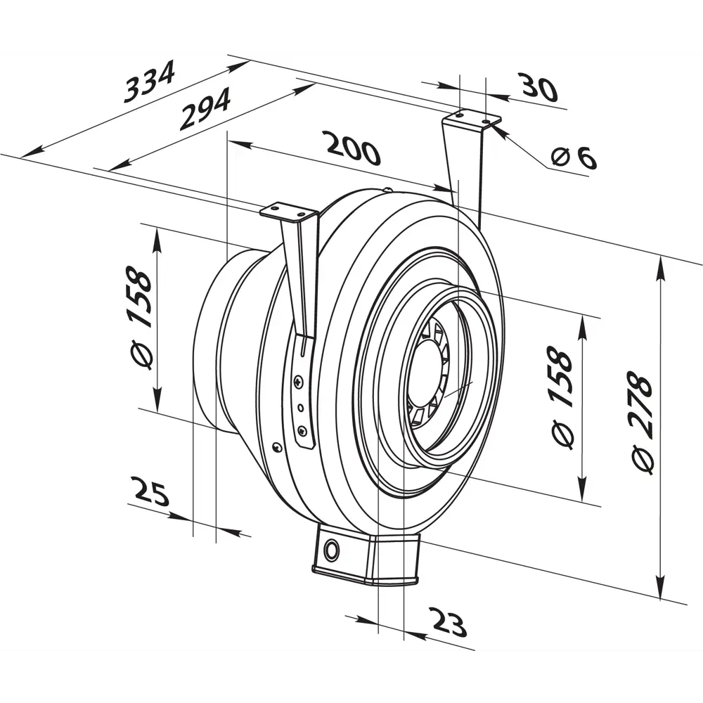 Канальный вытяжной вентилятор ø 160 ВКМц Вентс STLM-2207579 - Вид №1