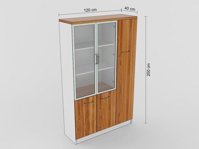 Arrediorg.it® Высокий деревянный офисный блок с распашными дверями Evolutio C208  - Вид №5