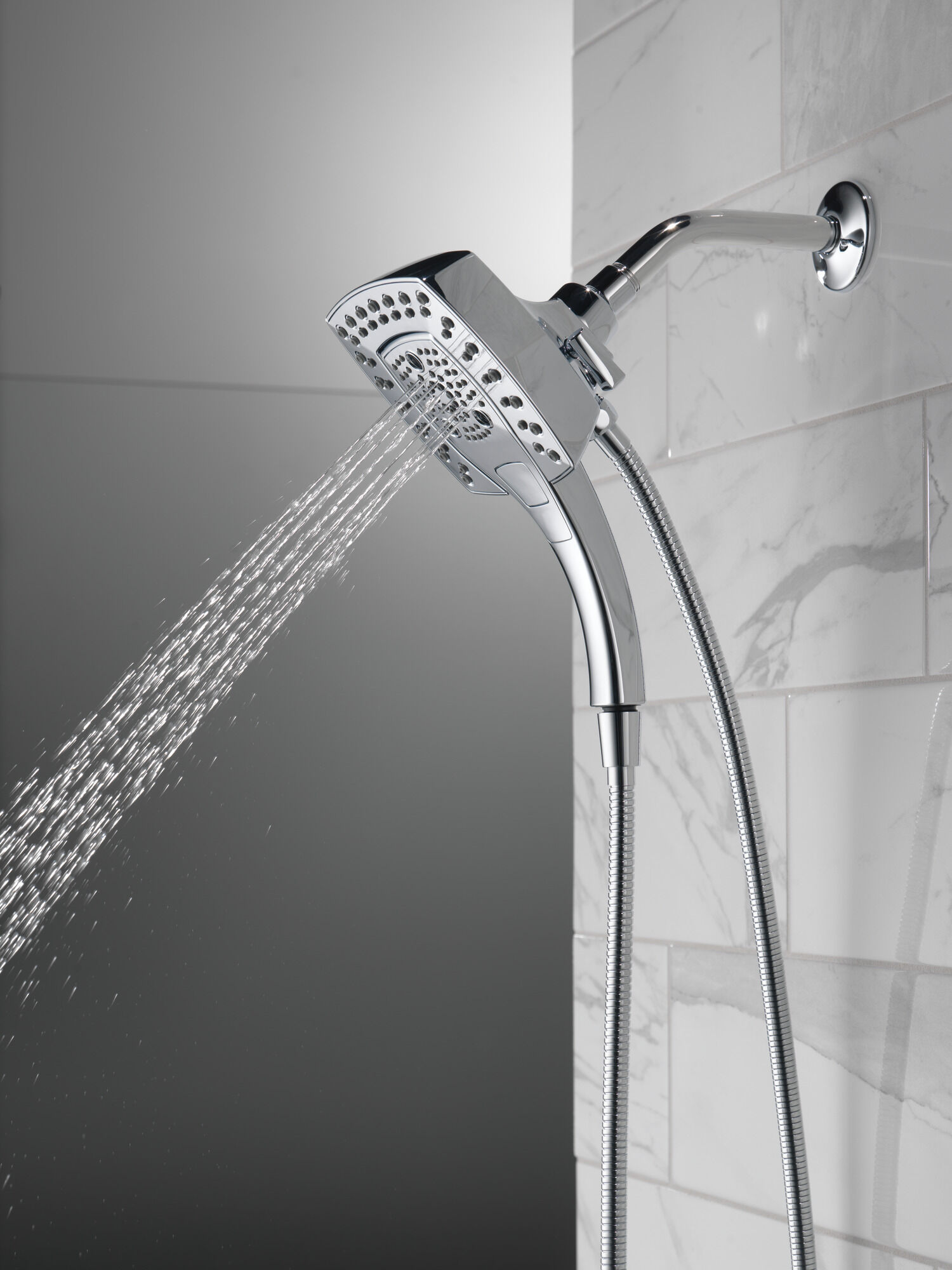 58474 H2Okinetic® In2ition® Душ два в одном с 5 настройками Delta Faucet Universal Showering Хром  - Вид №11