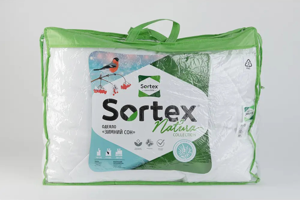 98250560 Одеяло Sortex Natura Зимний сон 1.5 спальное 140x205 см. полиэфирное волокно STLM-0607289