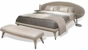 Visionnaire Кровать двуспальная с обивкой кожей Princess