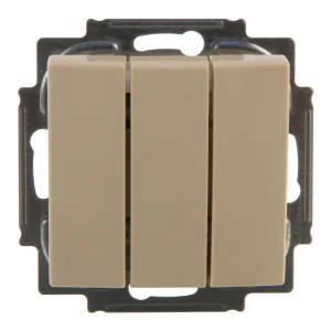 Выключатель встраиваемый ABB Basic 55 3 клавиши, цвет бежевый 13593482 STLM-2039560