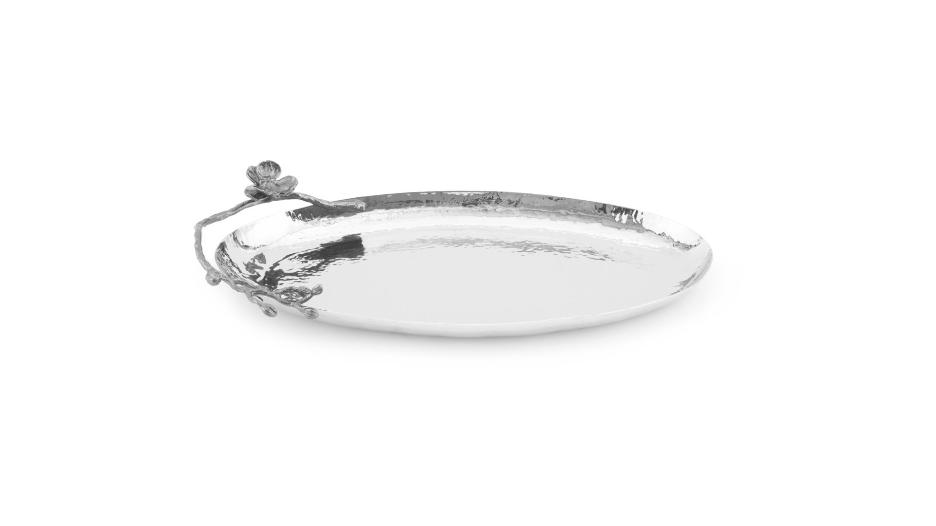10650223 Michael Aram Блюдо овальное Michael Aram "Чёрная орхидея" 33см Сталь нержавеющая  - Вид №1