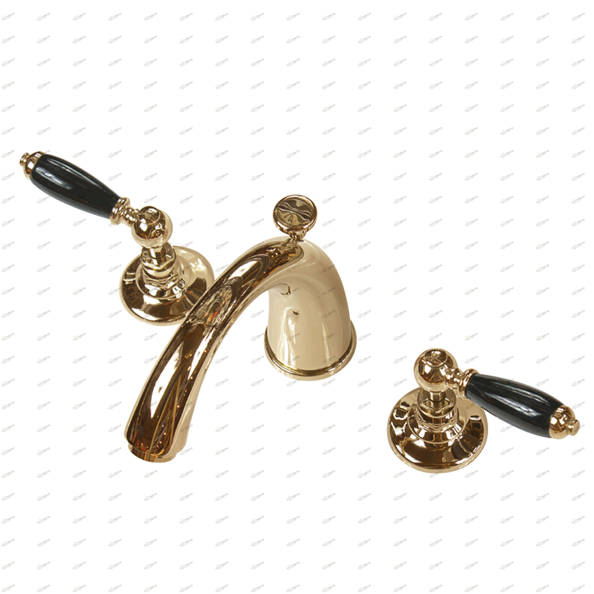 Traditional bathrooms БРАЙТОН смеситель для умывальника на 3 отверстия Tb404.514bl.nk 