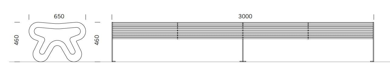 Скамья из нержавеющей стали без спинки BENKERT BANKE Siardo ARCH-00021227 - Вид №4