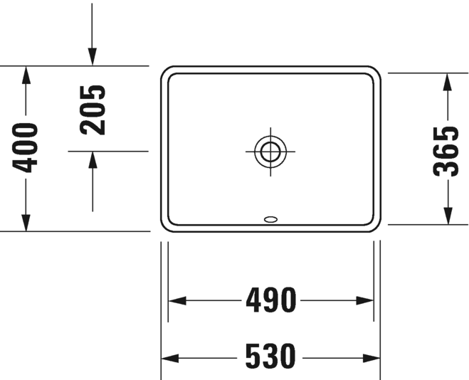 0305490022 Накладная раковина под столешницу  овальная Duravit Starck 3 - Вид №2