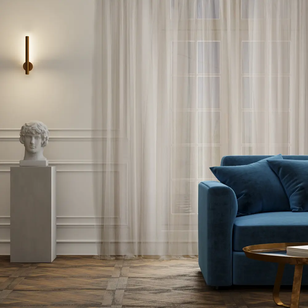 Тюль на ленте Cremelle 250x260 см цвет бежевый WITERRA STLM-2108688