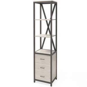 Стеллаж узкий белый Neo Loft MILLWOOD СТЕЛЛАЖИ NEO LOFT 134460 Белый;черный