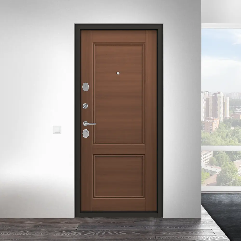 Дверь металлическая Контрол Танганика, 960 мм, левая, цвет орех TOREX STLM-2178714 - Вид №14