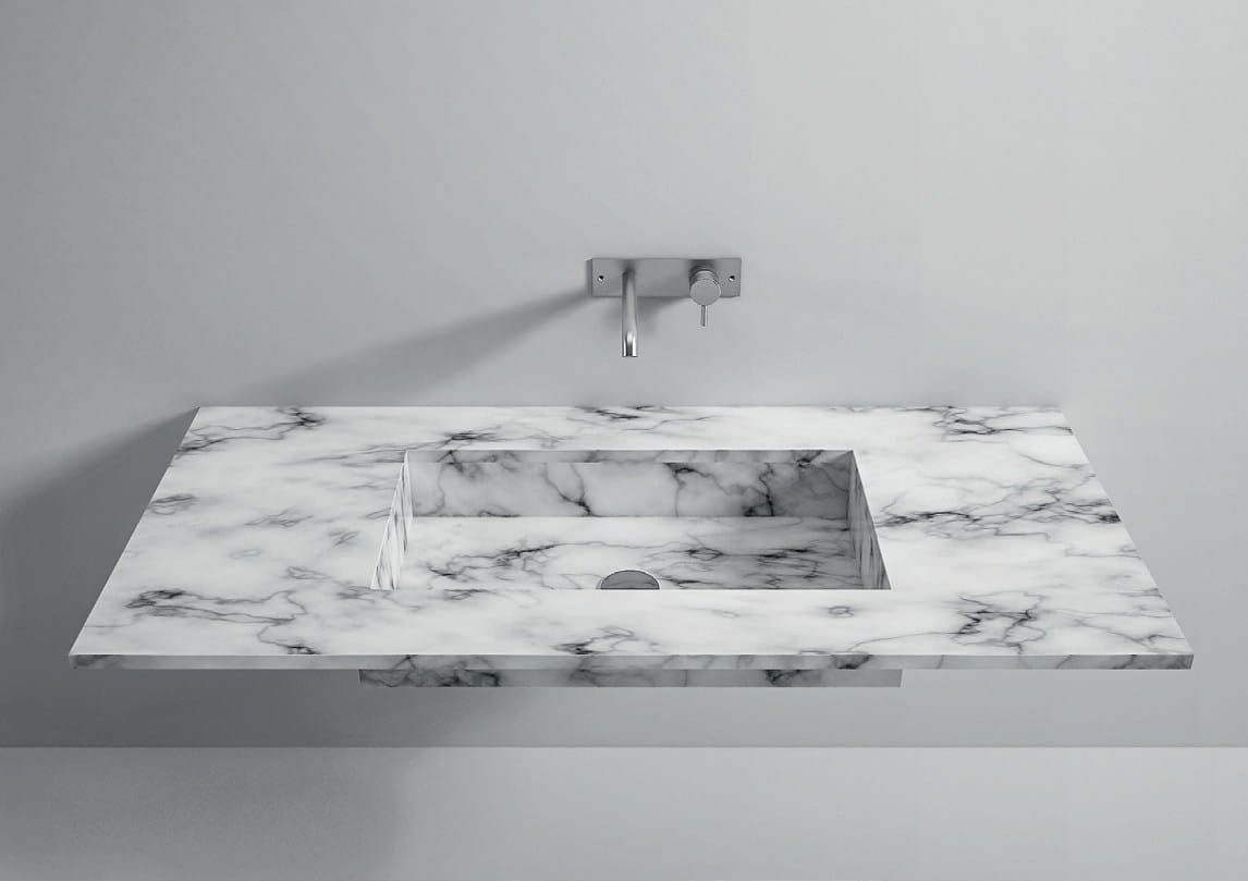 Прямоугольная мраморная раковина с столешницей Rexa уникальный ARCH-00069894 - Вид №2