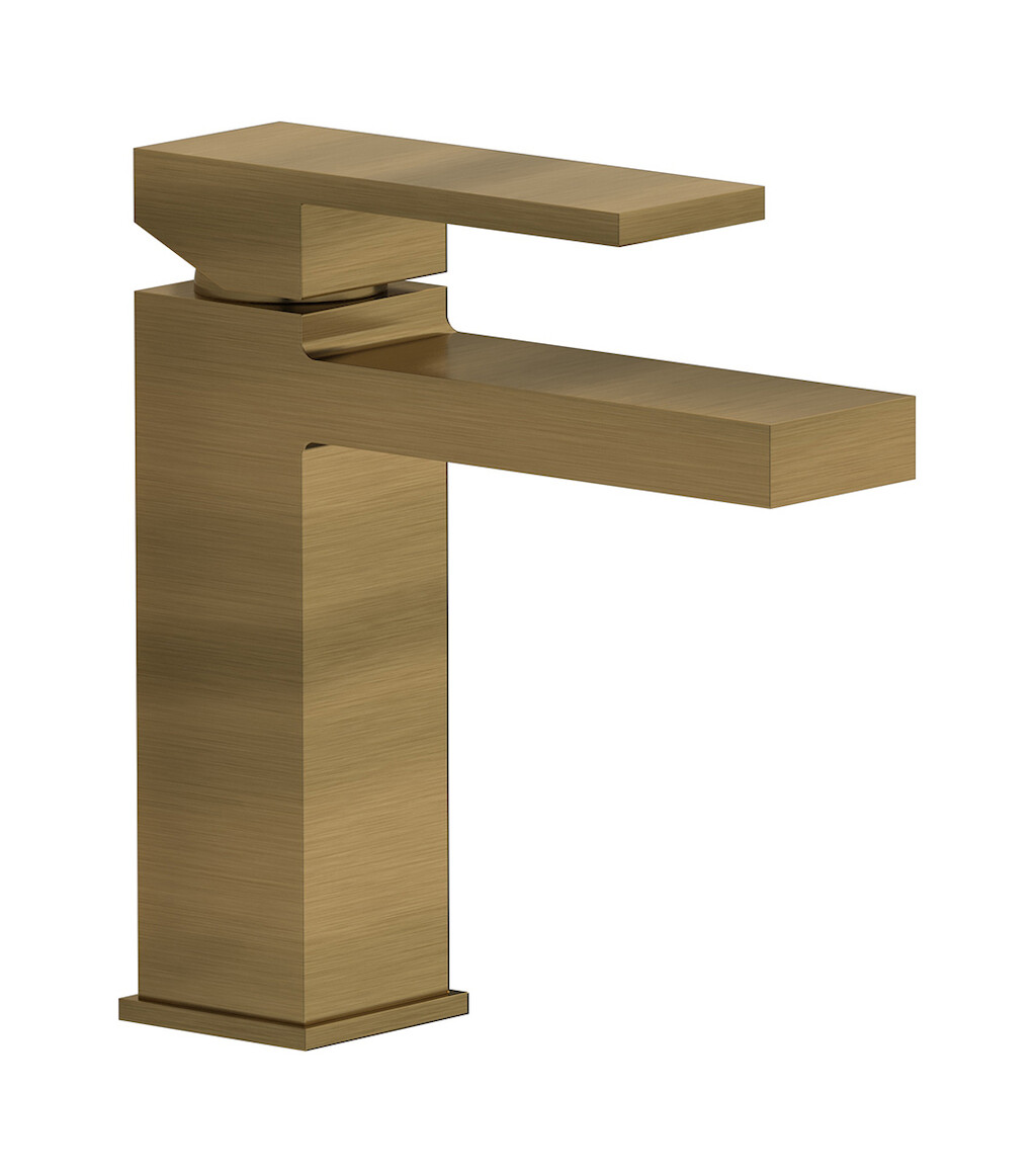 Смеситель для раковины на 1 отверстие в комплекте с донным клапаном WE ARE IB ru200mb Modern Bronze Rubacuori 