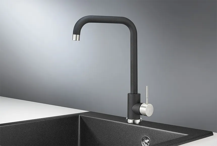 ST-4033, ЧЁРНЫЙ, СМЕСИТЕЛЬ КУХОННЫЙ GRANULA Standart ST-4033-ST96