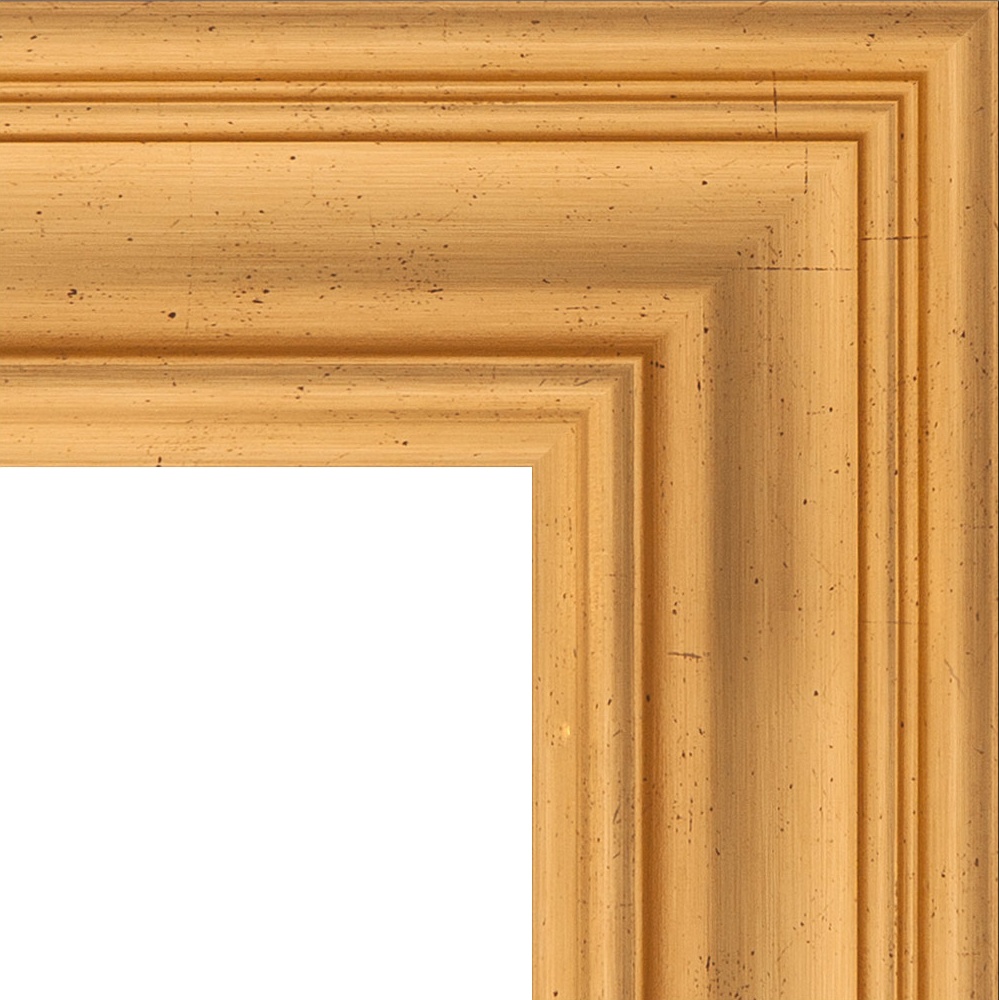 BY 4374 Зеркало с гравировкой в багетной раме - травленое золото 99 mm EVOFORM Exclusive-G - Вид №5