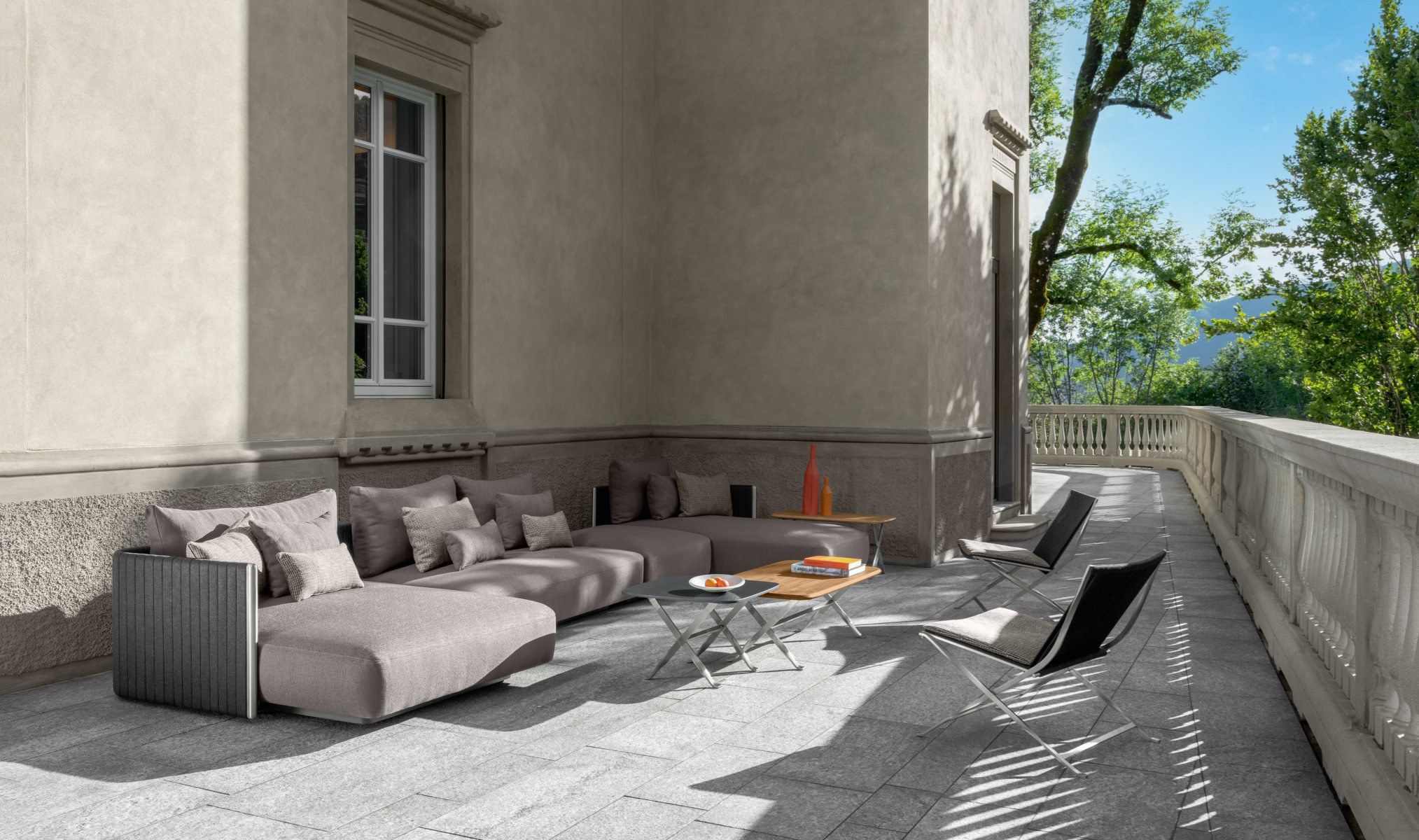 Ткань сад диван с полуостровом Talenti Джордж ARCH-00007070 - Вид №2