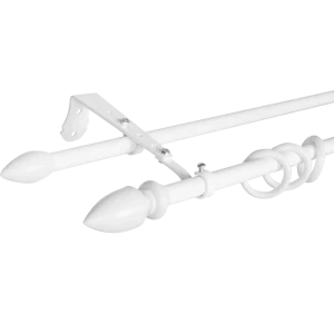 Карниз двухрядный Gracia 160 см металл цвет белый