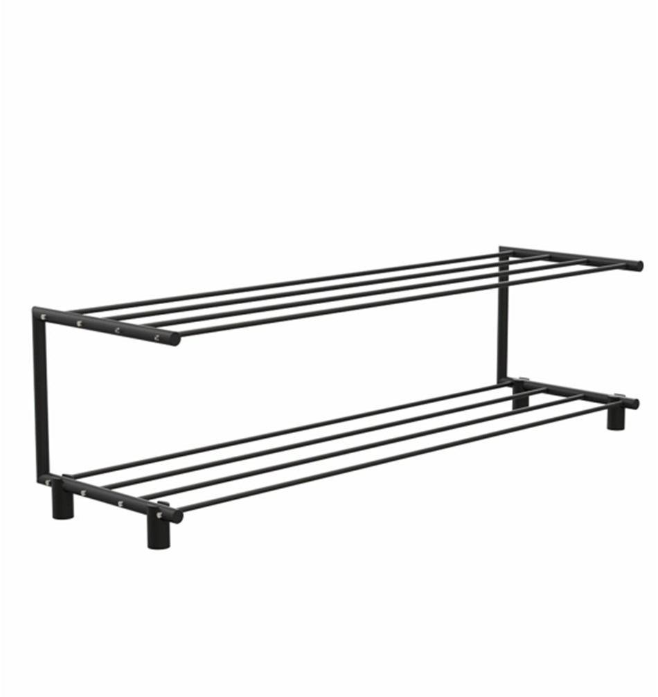 FROST Полка для обуви 2, 100cm » черная Нержавеющая сталь Черный N1929-1-BB  - Вид №1