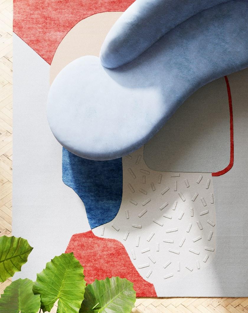 Tapis Rouge Прямоугольный коврик ручной работы Abstraction Tr1302 - Вид №5