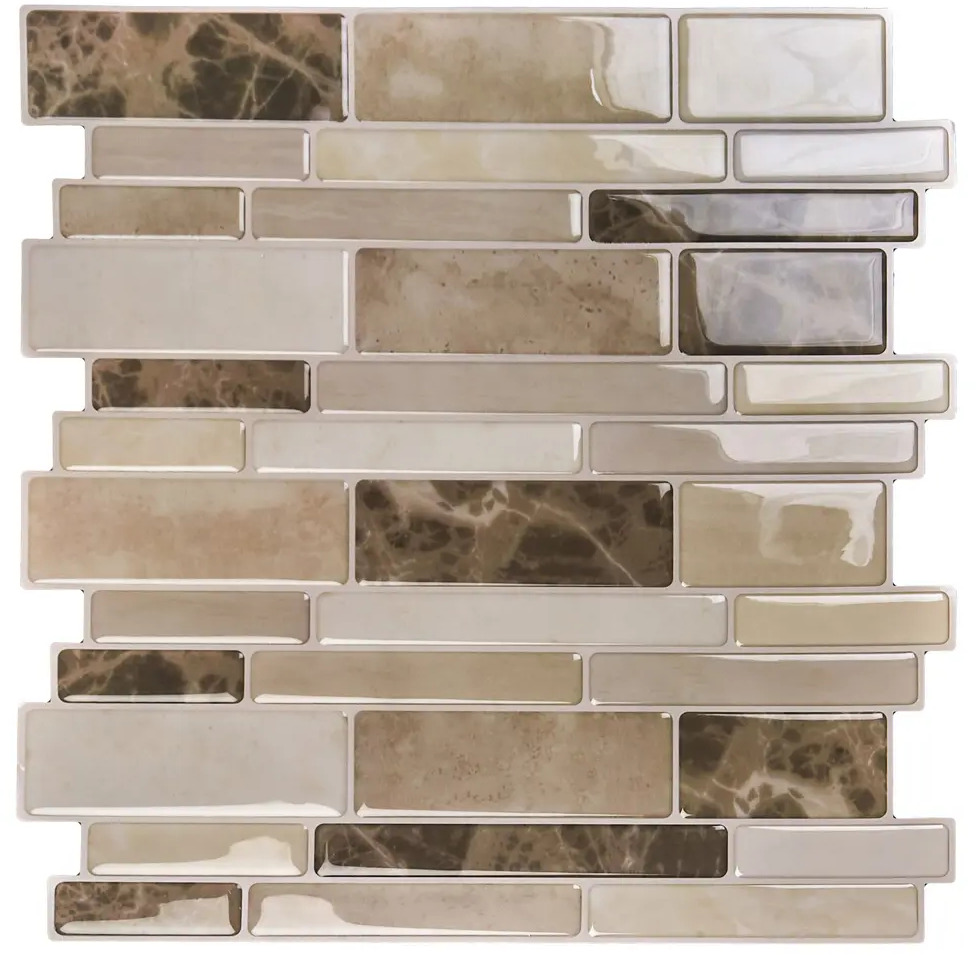 90726045 Комплект панелей ПВХ Lako decor Кладка 300x300мм 0.54м² 5шт бежевый глянец STLM-0357268