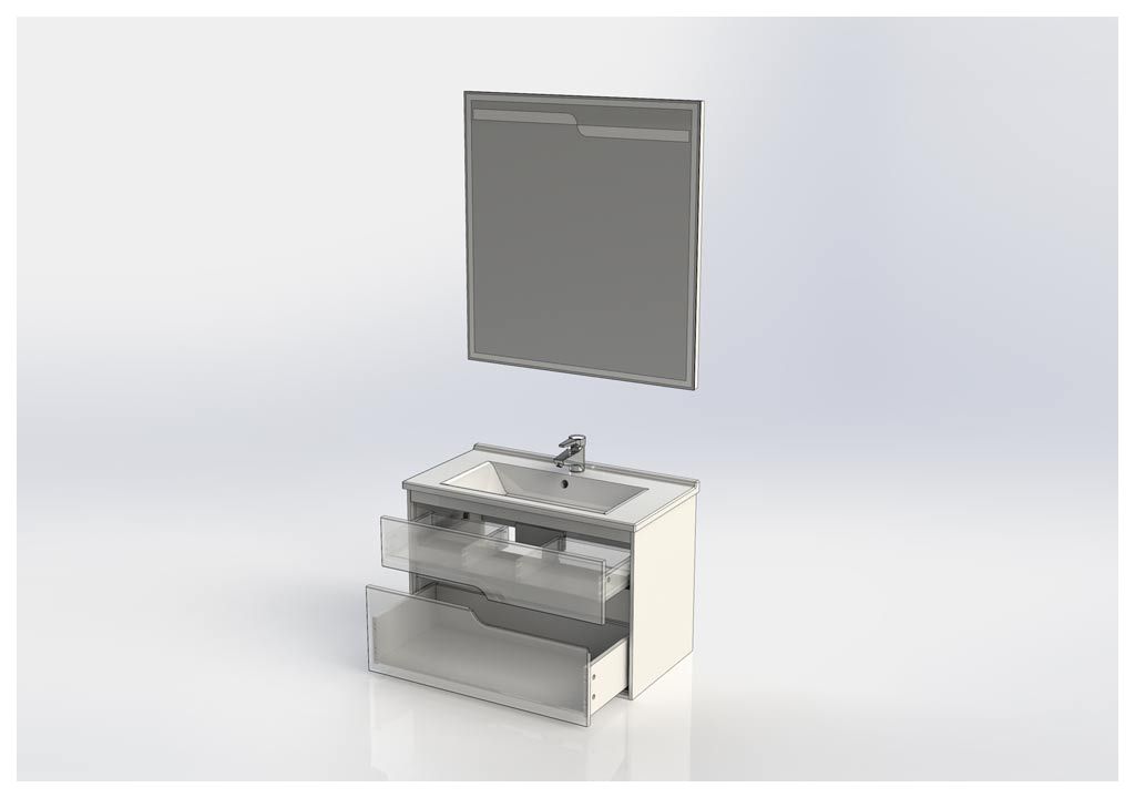 Мебель для ванной Aquanet Модена 85 белый 00199305 - Вид №11