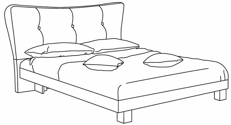 Arvestyle Двуспальная кровать с тафтинговым изголовьем Prima classe Ks-e814 - Вид №3