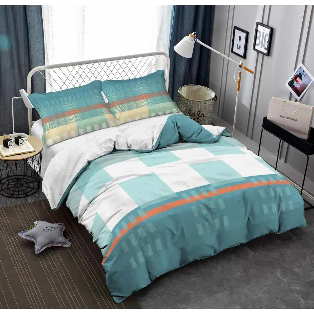 Комплект постельного белья Amore Mio Андегра полутораспальный сатин белый STLM-2044494 - Вид №2