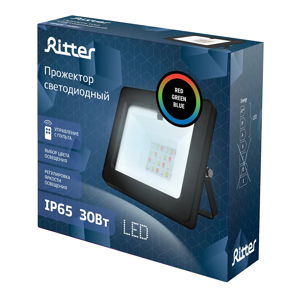RITTER LED RGB Прожектор уличный 30Вт с пультом управления 83972968 STLM-0045628 - Вид №11